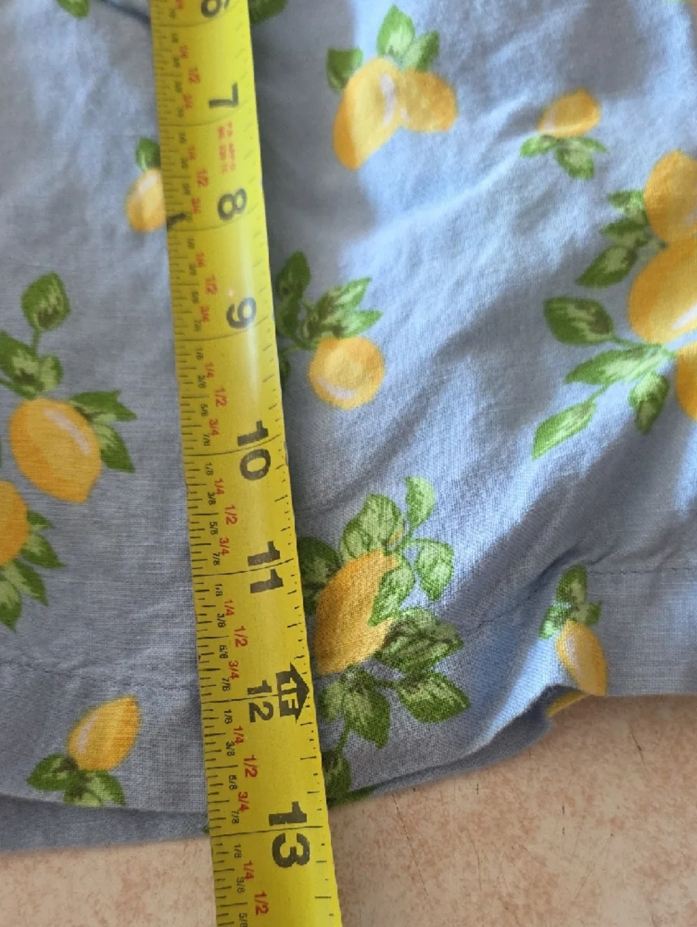 LOFT Light Blue Lemon-Print Linen Blend Shorts Sz S - Picture 6 of 9